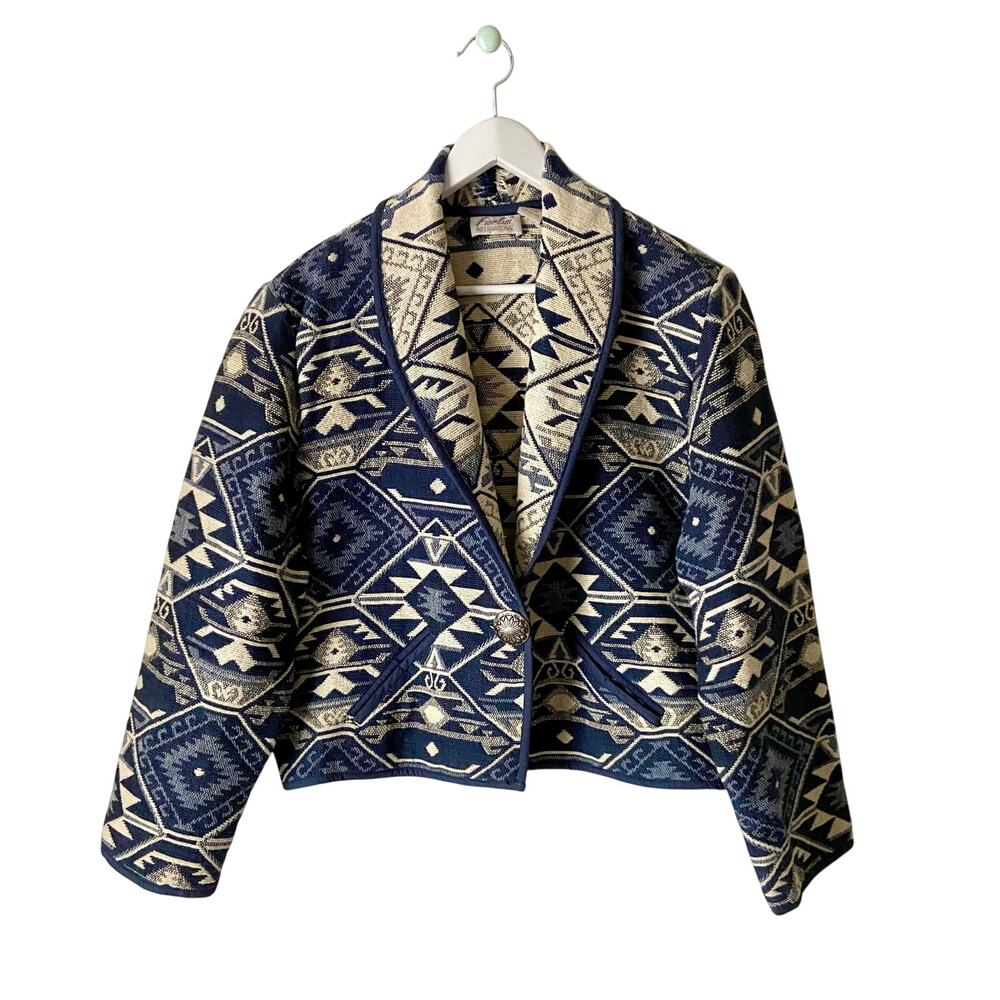 Fiorlini International Hand-Woven Cropped Jacket Size Large